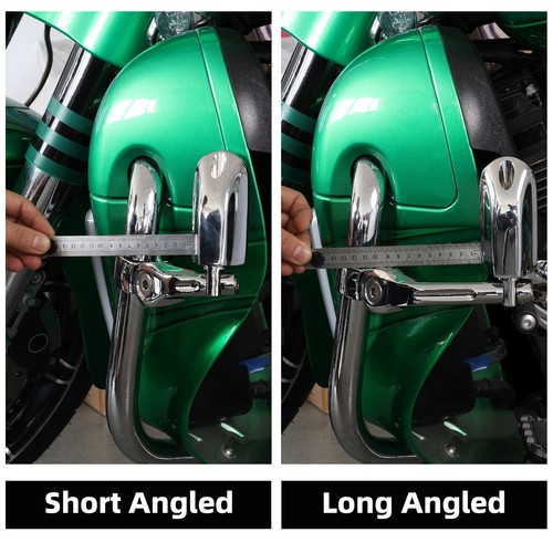 Adjustable Highway Foot Pegs Peg 1 1/4" 32mm Long Angled Mount Fit For Harley - Imagen 9 de 9
