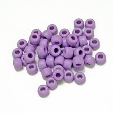 Flat Matte Lilac 9x6mm USA made Pony Beads 500pc crafts kandi jewelry