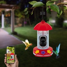 Smart Bird Feeder w/Camera 1080P AI Identify 10000 Bird Auto Capture Bird Video