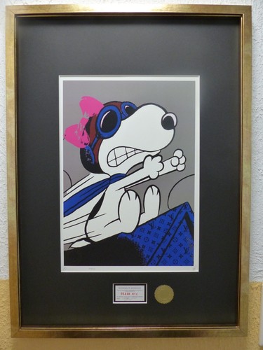 DEATH NYC "GERAHMT" Lithografie ltd.Edit. of 100 "Snoopy in rage" 3D Siegel COA - Bild 2 von 13