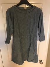 Gap Women’s Size 0 Chambray Blue Dress Long Sleeve With Tie Strap