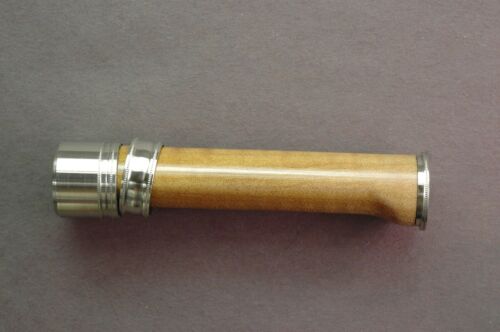 FLY ROD REEL SEAT Curly Maple 11175 Nickel Silver Cap and Ring - Picture 2 of 4
