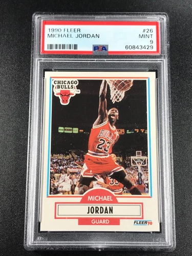 MICHAEL JORDAN 1990 FLEER #26 BASE CARD PSA 9 MINT NBA CHICAGO BULLS HOF MJ