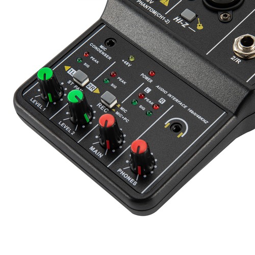 2 Channel Mixing Console Live Studio Audio DJ Mixer Sound Board USB Interface - Picture 5 of 8