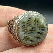 Antiker r&ouml;mischer Stil Legion&auml;r Adler Intaglio versilbert Ring