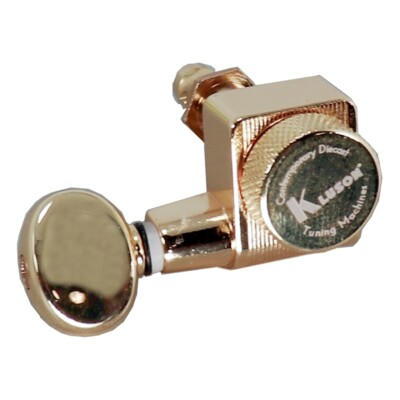 Tuning Machines Staggered Locking Kluson Pin Type RH Gold Set KCDFL-6BX-G
