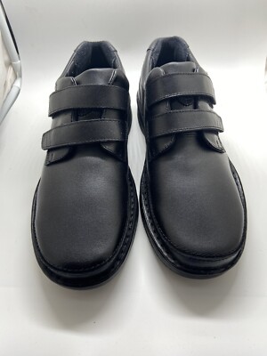 Drew Mansfield NIB Black Leather Hook & Loop Walking Comfort  display picture 1
