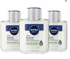 3* Nivea Post Shave Balm for Men Sensitive 3.3 fl oz 100 ml