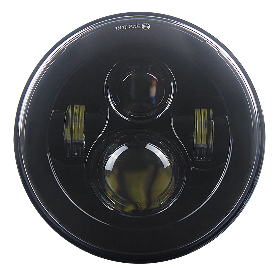 Kit de faros LED redondos negros Eagle Lights de 7" para 97-18 JK JKU TJ Jeep Wrangler Foto 2 de 4