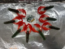 3.5” Custom  PRO CRAW for  bass Orange claws with Kiwis color custom made