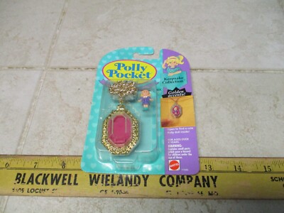 VTG Polly Pocket Pretty Polly Locket Necklace NEW & SEALED MOC 1994 RARE 11946