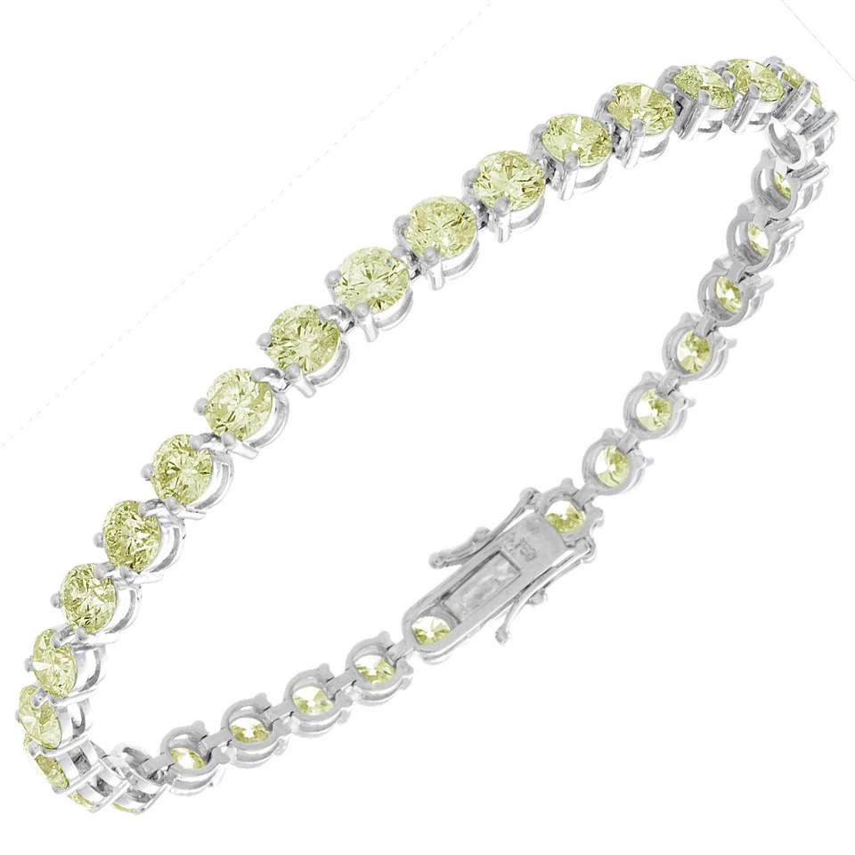 Maravilloso brazalete para damas de 10,40 quilates 14K WG DIA certificado diamante corte redondo