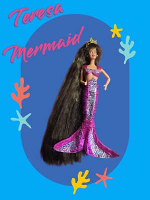 Barbie Jewel Hair Mermaid Teresa     Meerjungfrau 14588 Mattel 1995 90er 