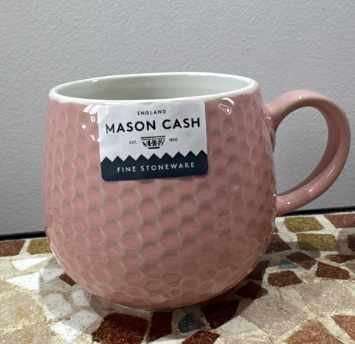 Set of 4 Mason Cash Embossed Mugs 370ml Fine Stoneware Tea Coffee Cups 13oz - Picture 7 of 8