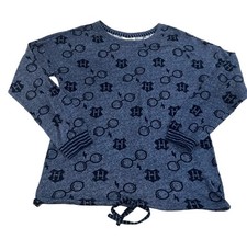 Wizarding World of Harry Potter Women's Blue Drawstring Waist Sweater Small