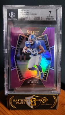 2021 Select Saquon Barkley Purple Prizm #126 BGS 7 48/75 Giants