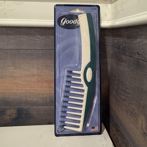NEW Goody Wide Tooth Comb #51349 1999 Vintage Green Color Dipped Retro Sealed