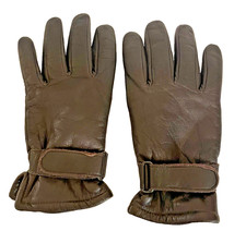 Thinsulate 40gram Insulation Womens Dark Brown Deerskin Cowhide Leather Gloves M