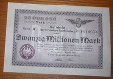 Vintage 1923 German Notgeld - Köln - 20 Millionen Mark