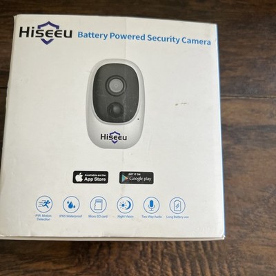 New Hiseeu Wireless Rechargeable IP Camera Model C10 CloudEdge Storage Open Box