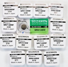 Genuine SEIKO SEIZAIKEN Silver Oxide Replacement Watch Battery 1.55v ALL TYPES