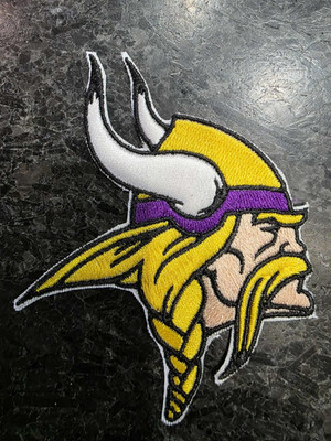 Minnesota Vikings 3.75'' Iron /Sew On Embroidered Football Logo NFL