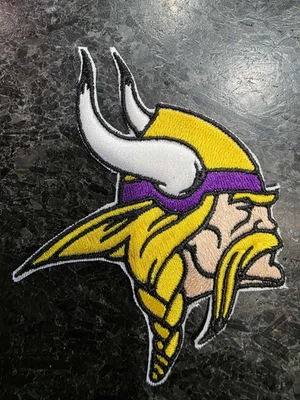 AWARENESS VINYL Minnesota Vikings 5" Iron /Sew On Embroidered Patch logo sleeve, jacket, shirt