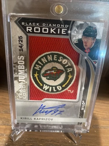 KIRILL KAPRIZOV Team Logo Rookie Auto 14/25  2020-21 UD Black Diamond Hockey 🔥