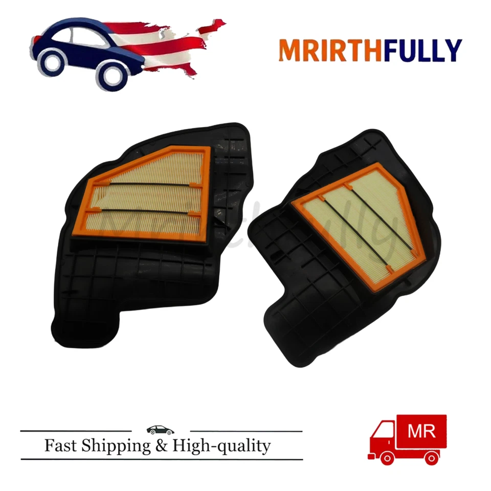 2x Par de filtros de aire del motor izquierdo+derecho BMW 550i 650i 750i 750Li X5 X6 4,4 L Foto 4 de 4