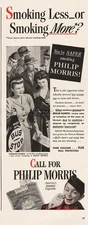 1942 Phillip Morris Cigarettes Bellhop Johnny Smokers At Bus Stop Vintage Ad