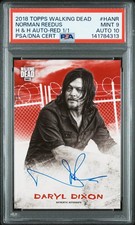 2018 TOPPS WALKING DEAD HUNTERS & THE HUNTED NORMAN REEDUS 1/1 PSA 9 AUTO 10