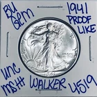 1941 BU UNCIRCULATED LIBERTY WALKING SILVER HALF DOLLAR AUTHENTIC U.S. MINT 4519