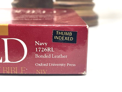 Holy Bible New Scofield Study System NIV Oxford 1726RL Navy Bonded Leather 1984 - Picture 4 of 16