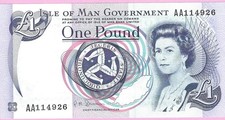 Isle of Man 1 Pound P40c 2009 UNC AA Prefix (TK 18 931)