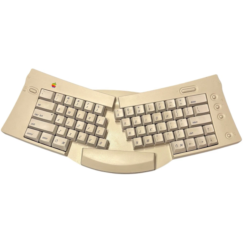 Apple Adjustable Keyboard M1242 Vintage 1992 Ergonomic Split Keyboard ADB Mac - Image 3 of 4