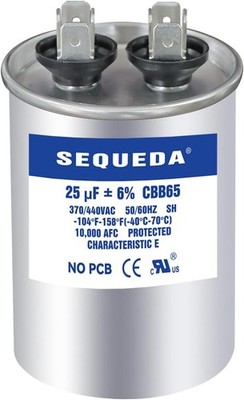 CBB65 CBB65A 25uF 370V 440V Round Run Start AC Capacitor 25 MFD F Model: 25MFD