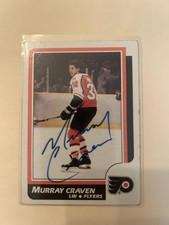 1986-87 Topps Murray Craven Hand Signed Auto Autograph Philadelphia Flyers Card
