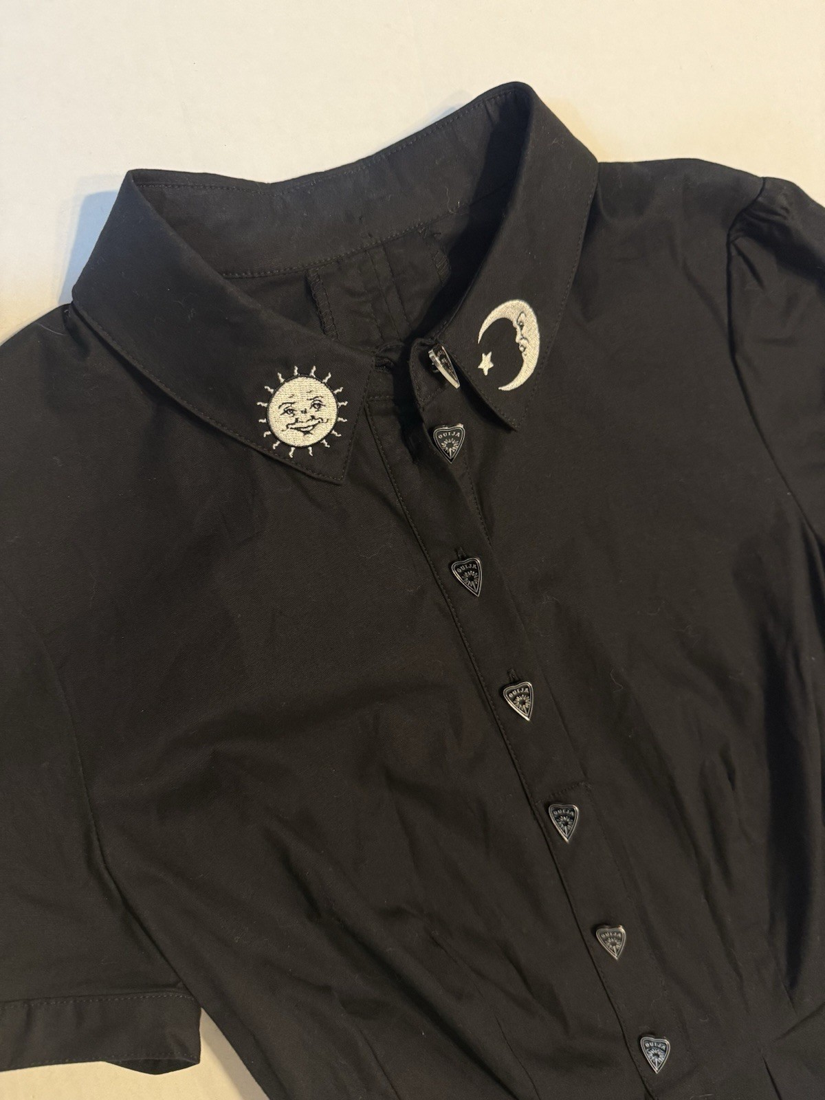 Hell Bunny Samara Sun Moon Gothic Button Dress Pr… - image 3