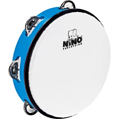 NINO 51SB Tambourine With Head 8'' (Sky Blue)