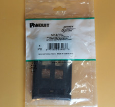 Panduit - NK4FBL - NetKey 4 Position Faceplate C - Lot of FIVE 5 - NEW Black