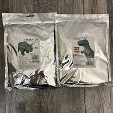 Jet Creations Inflatable T-Rex 37 Triceratops 43 Long - NEW Lot 2