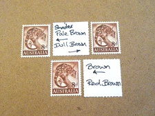 AUSTRALIA 1959-1960 Animals 8d VARIOUS SHADES AS SHOWN LMM