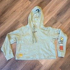 Nike Hoodie Women's Ribbed Cropped Pullover Sage Green Large