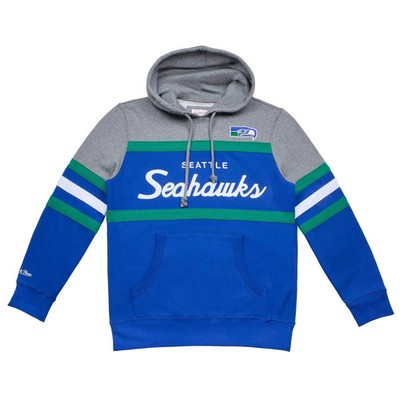 Seattle Seahawks NFL Mitchell & Ness Head Coach Hoodie Blau-XL