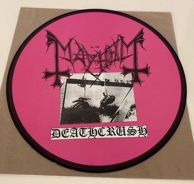 MAYHEM Deathcrush Picture Disk 1st press Pink Numbered 1998 Darkthrone Norway