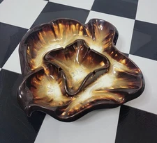 VTG MCM 1960s-70’s Large Curvy Ceramic Ashtray Centerpiece Dish Handmade Edna P.