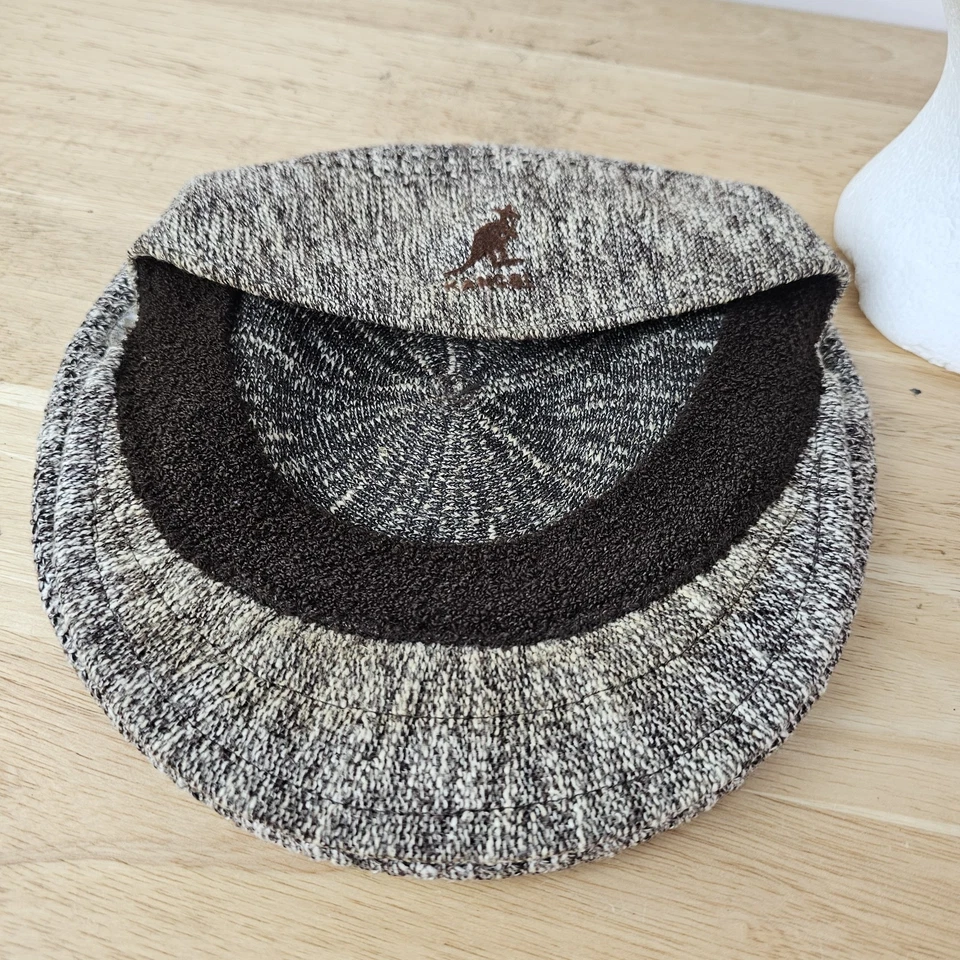 Kangol L XL Marrón Tostado Tropic 504 Ventair Gorra Plana Tejida Hombres Sombrero Lote Dos Informales Foto 3 de 4