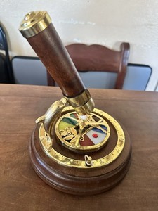 Working Vtg Kaleidoscope Dolphin Wind Up Music Box Stained Glass Wood Cherish