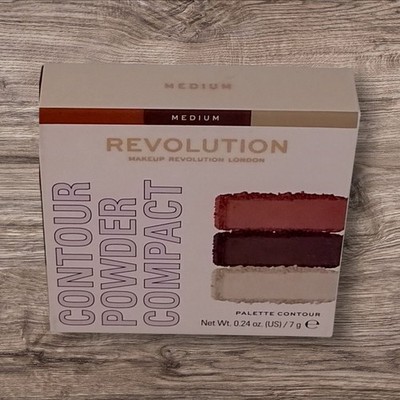 Makeup Revolution CONTOUR POWDER COMPACT Face Powder Palette MEDIUM .42oz SEALED