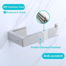 ACA Square Toilet Paper Roll Holder Black Chrome Stainless Steel Wall Mounted AU — image 7